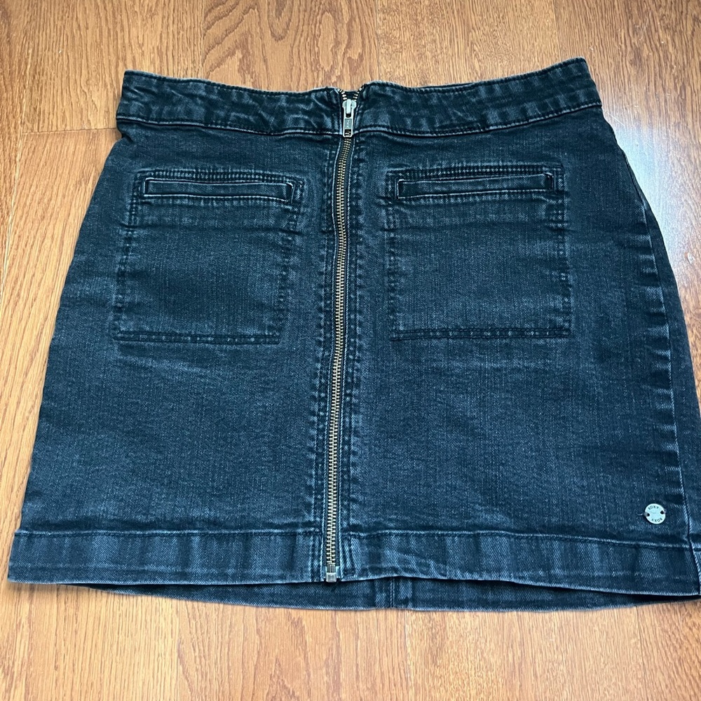 Black Denim Roxy Skirt
